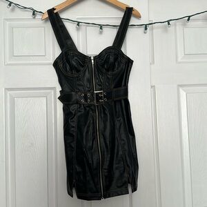 Urban Outfitters Black Leather Dress NEVER WORN